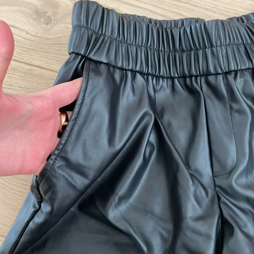 A new day vegan leather shorts